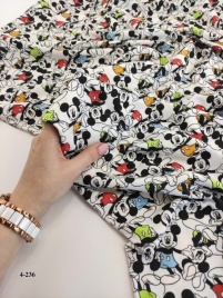 Трикотаж Интерлок Микки цветные