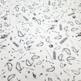 Трикотаж Кулирка Уха на белом