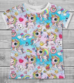 Трикотаж Кулирка Единорожки