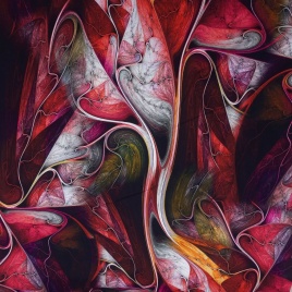 Трикотаж Футер 2-нитка Петля Линии малина