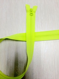 Молния Полупотайная Разъемная 67 см. Жёлтый неон