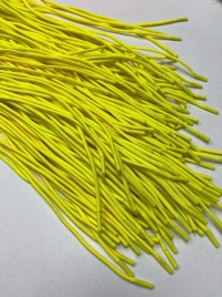 Шнурки круглые 135 см., д. 5 мм., пластиковый наконечник, жёлтый неон