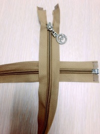 Молния Спиральная Разъемная 53 см. Бежево-коричневая