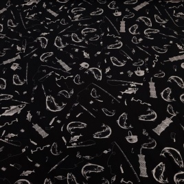 Трикотаж Кулирка Уха на угле