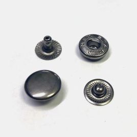 Кнопки Альфа 12,5 мм. Тёмный никель 10 шт.