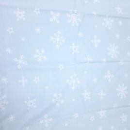 Трикотаж Футер 2-нитка Петля Снежинки на сером