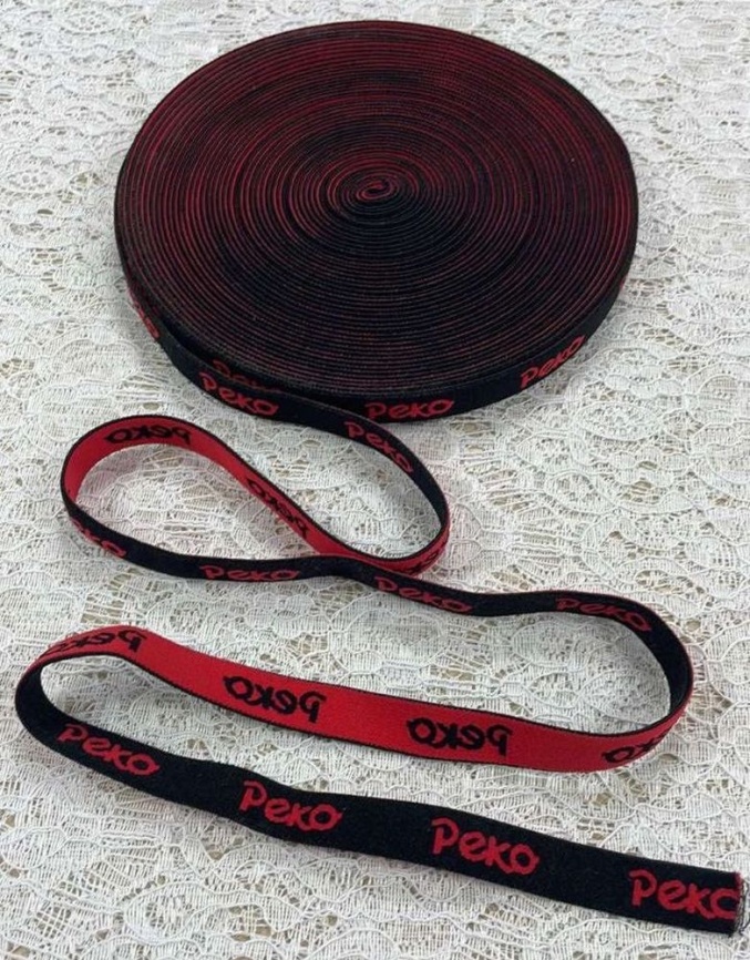 Резинка Декоративная ш. 15 мм. Peko Чёрная фото 1