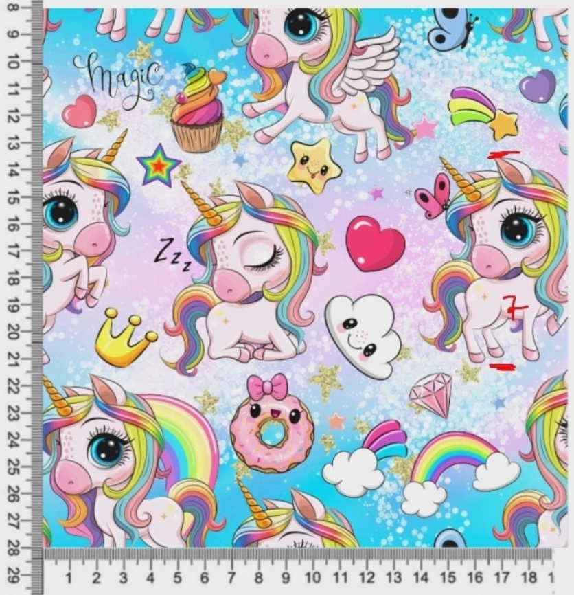 Трикотаж Кулирка Единорожки фото 3