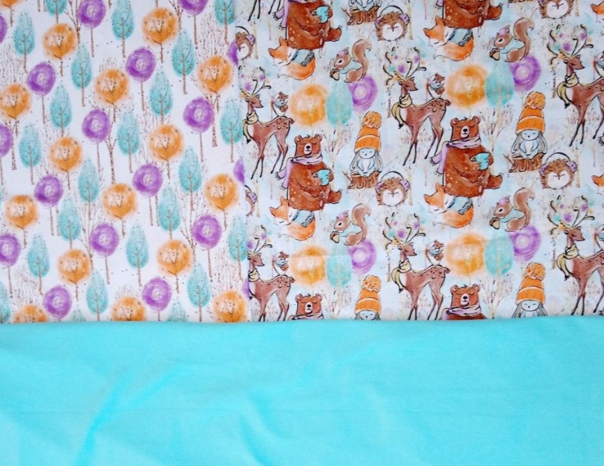 Трикотаж Футер 2-нитка Петля Лесные звери фото 2