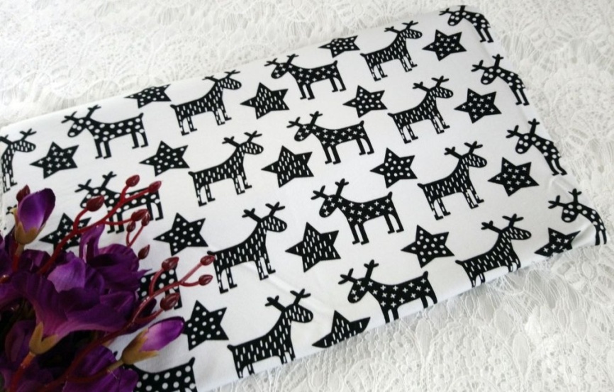 Трикотаж Футер 2-нитка Петля Звёздный олень фото 1