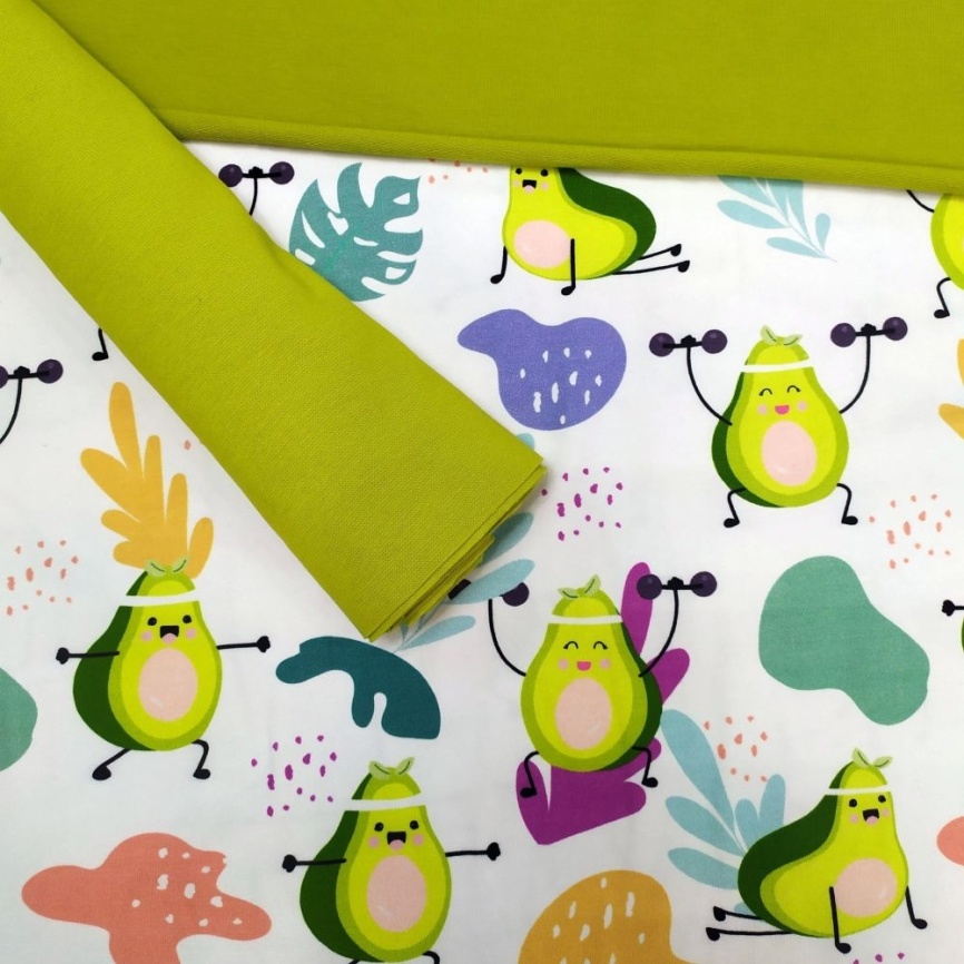 Трикотаж Кулирка Авокадо ЗОЖ фото 4