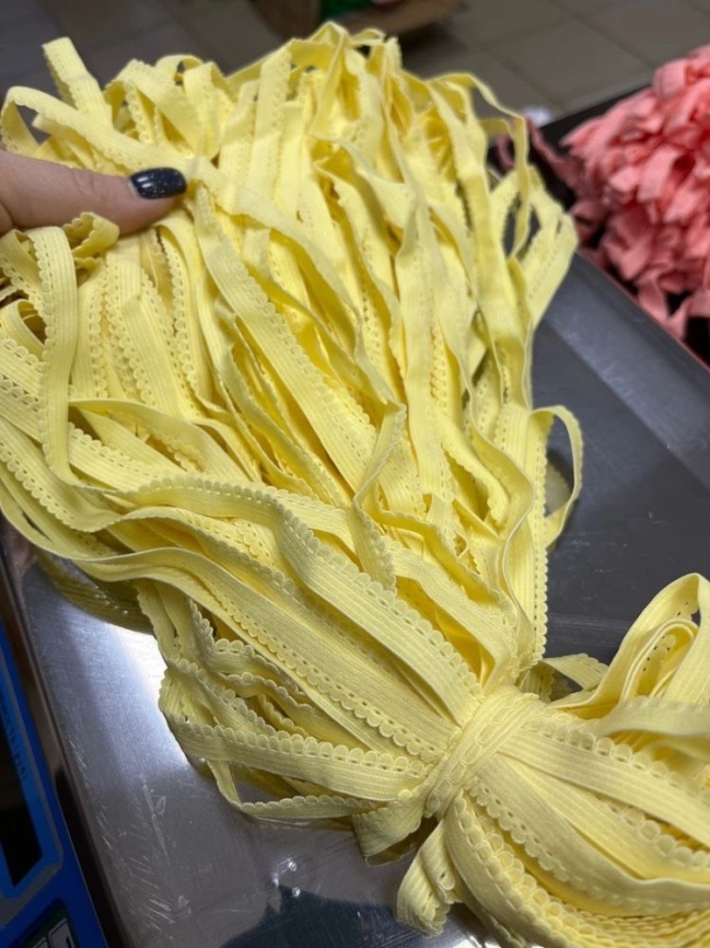 Резинка Декоративная ш. 9 мм. Фестоны Жёлтая фото 1