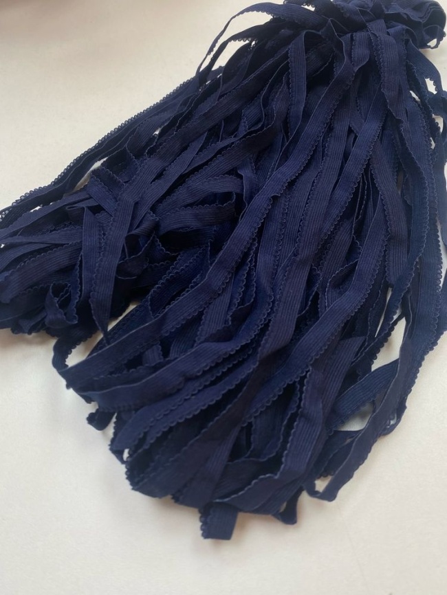 Резинка Декоративная ш. 10 мм. Фестоны Тёмно-синяя фото 1