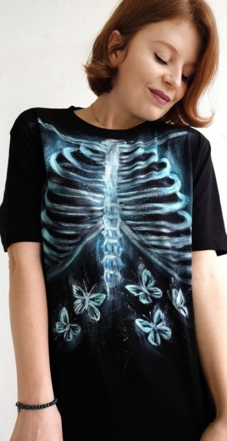 Трикотаж Кулирка Купон Бабочки в моём животе фото 1