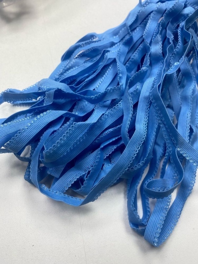 Резинка Декоративная ш. 10 мм. Фестоны Голубая фото 1