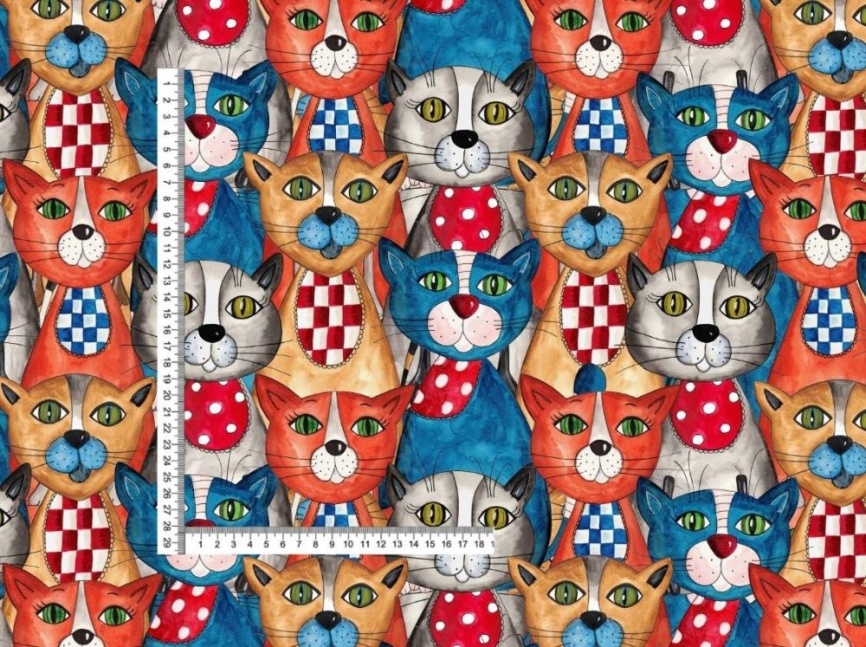 Трикотаж Кулирка Котофеи фото 2