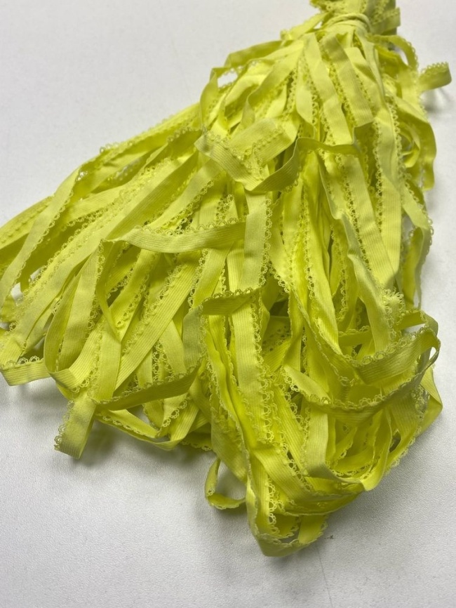 Резинка Декоративная ш. 10 мм. Фестоны Жёлтая фото 1