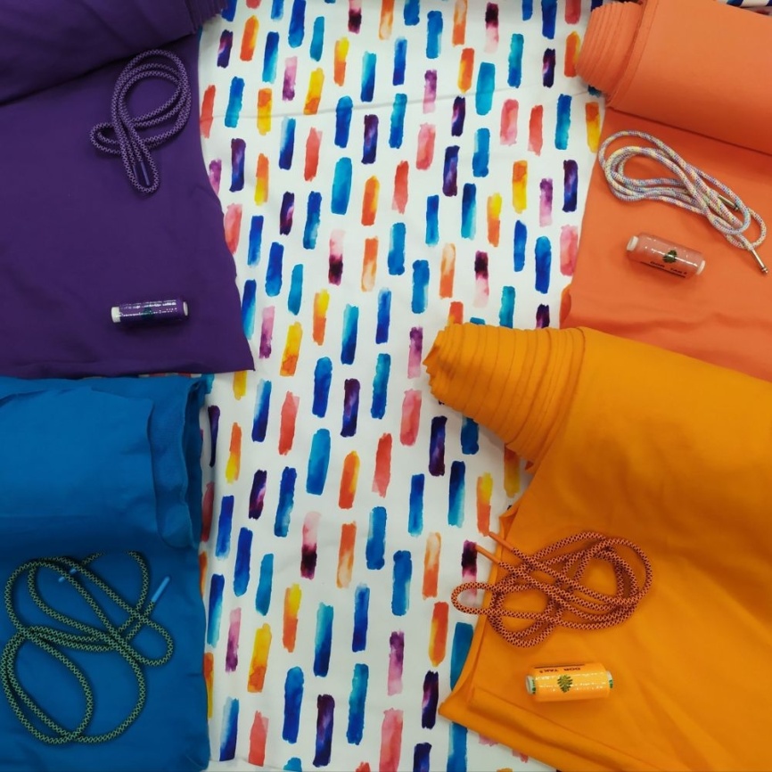 Трикотаж Футер 2-нитка Петля Дождик фото 5