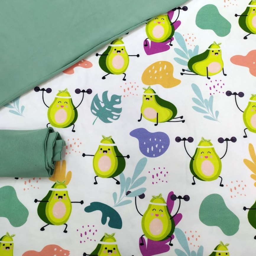 Трикотаж Кулирка Авокадо ЗОЖ фото 2