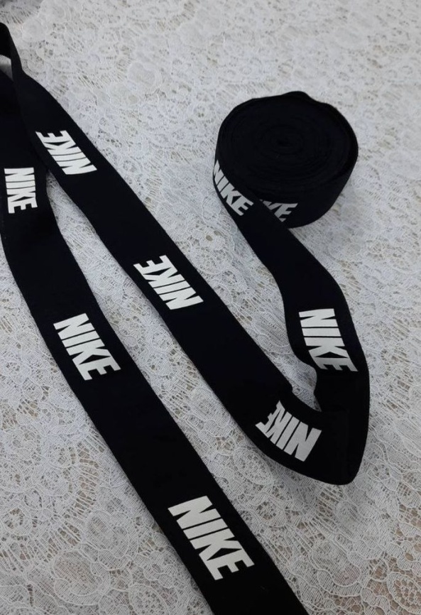 Лента отделочная ш. 40 мм. Nike чёрная фото 1