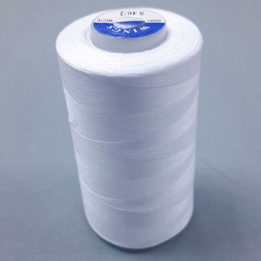 Нитки Швейные Wings цвет белый (5000*40/2) фото 1