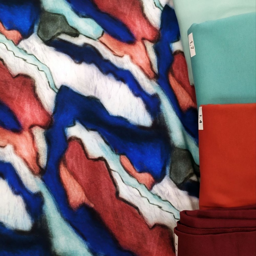 Трикотаж Футер 2-нитка Петля Опал фото 2