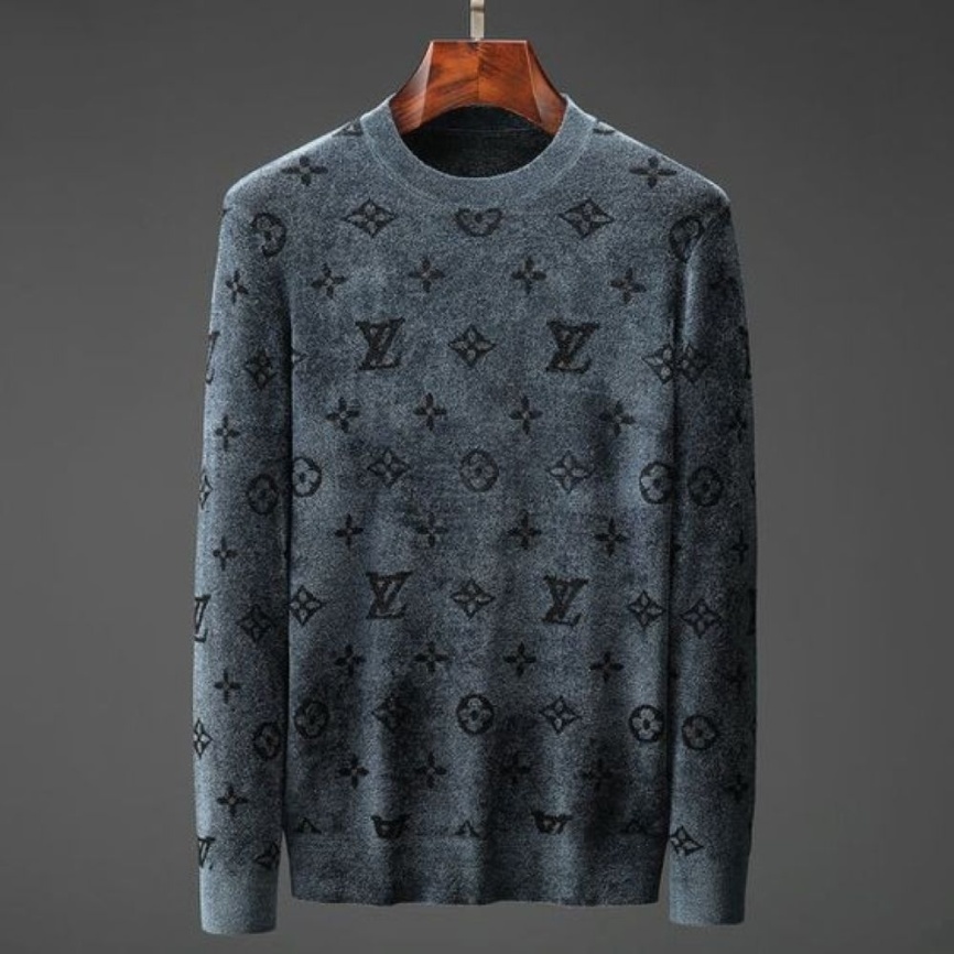 Трикотаж Кулирка Луи на сером фото 1