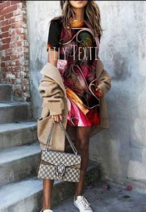 Трикотаж Кулирка Линии малина фото 2