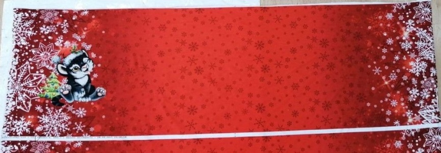 Трикотаж Футер 2-нитка Петля Купон Чёрный водяной тигрёнок фото 2