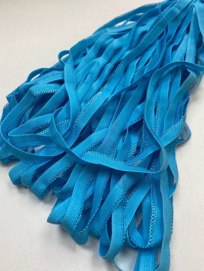 Резинка Декоративная ш. 10 мм. Фестоны Ярко-голубая фото 1