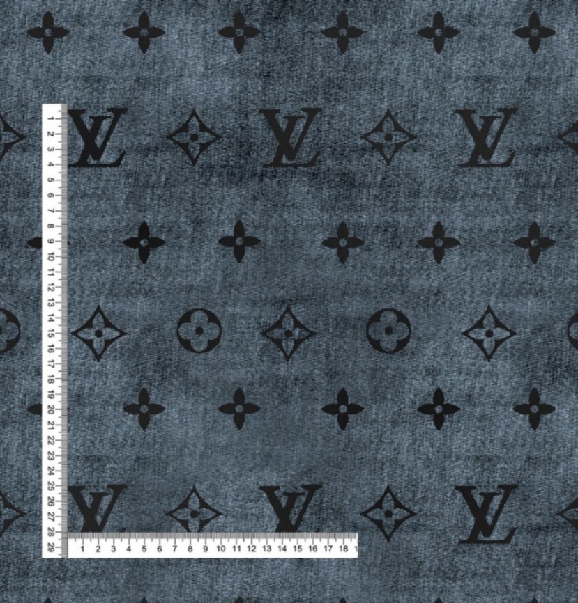 Трикотаж Кулирка Луи на сером фото 2