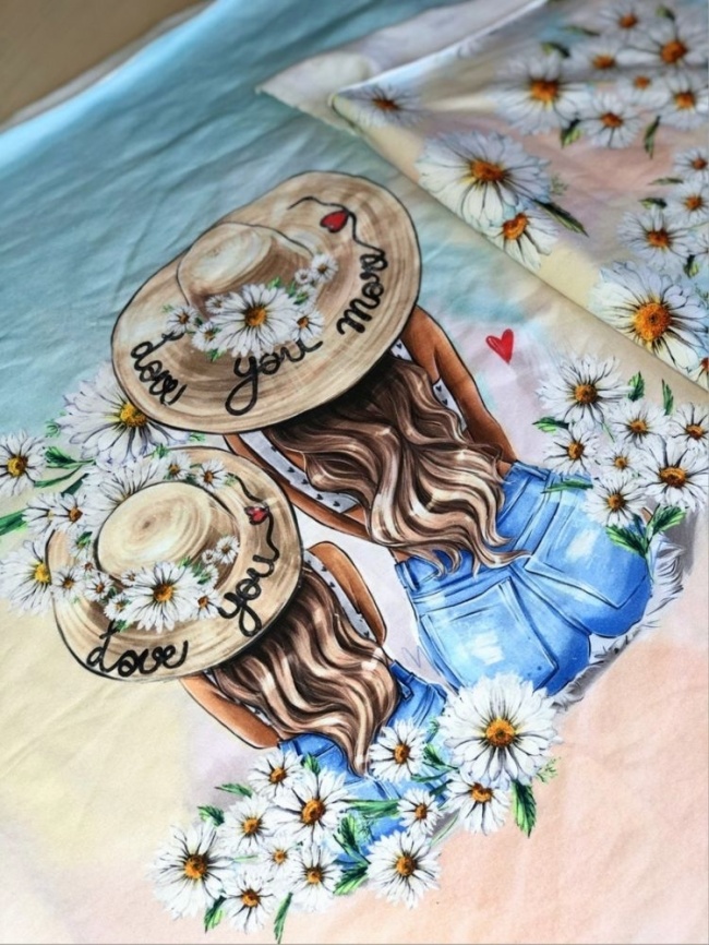 Трикотаж Кулирка Купон Ромашки фото 3