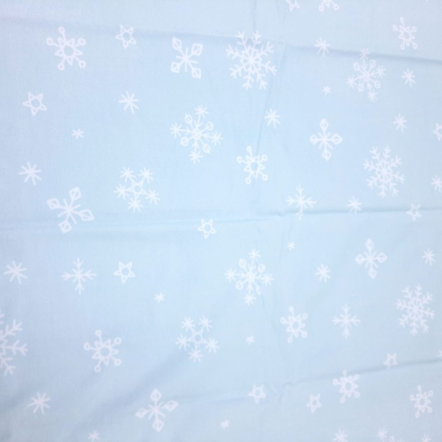 Трикотаж Футер 2-нитка Петля Снежинки на сером фото 1