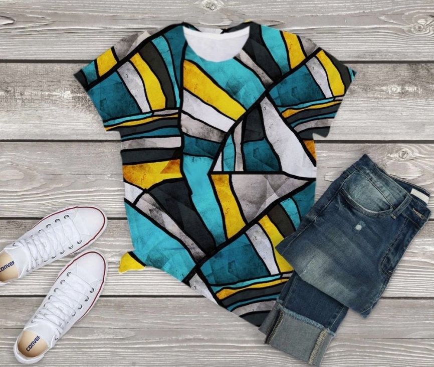 Трикотаж Кулирка Абстракция фото 1