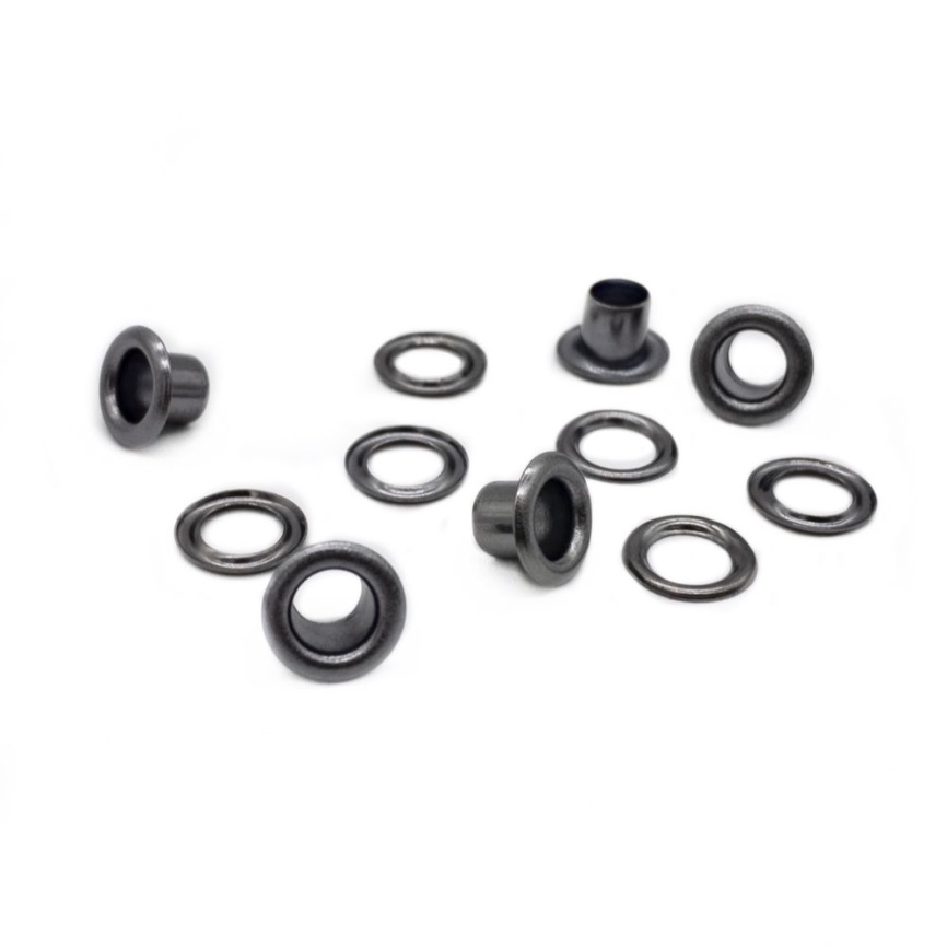 Люверсы 8 мм. Тёмный никель 10 шт. фото 1