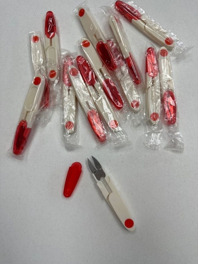 Ножницы Снипперы 110 мм., лезвие 30 мм. Красные фото 1