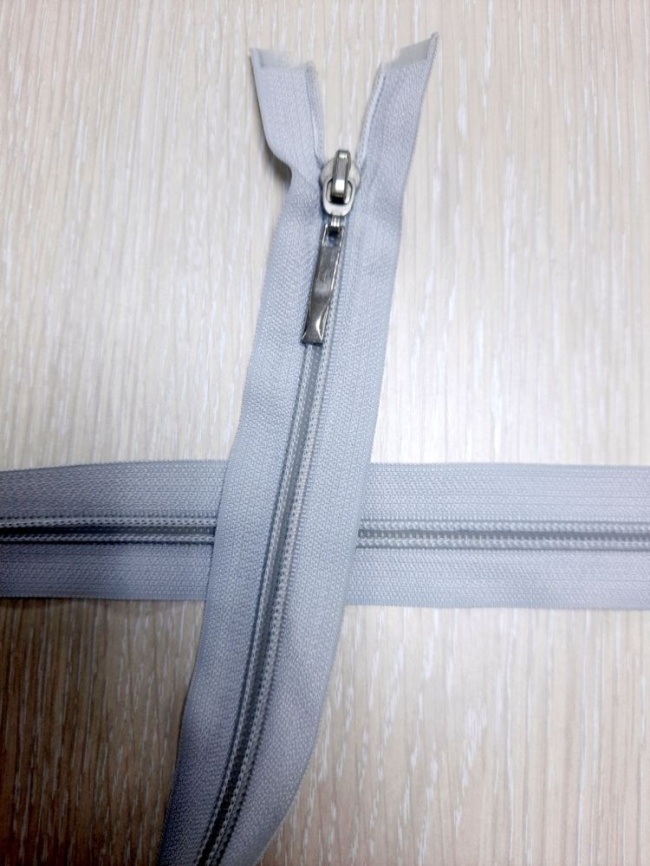 Молния Спиральная Разъемная 60 см. Светло-серая фото 1