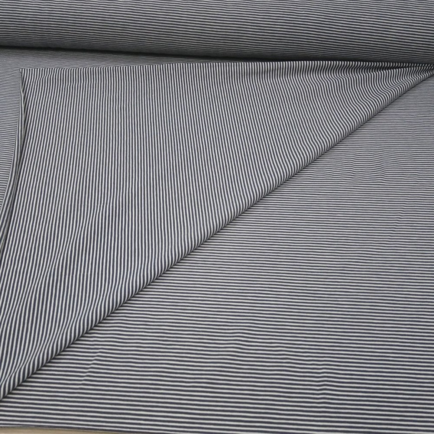 Трикотаж Кулирка Сине-белая полоска фото 1